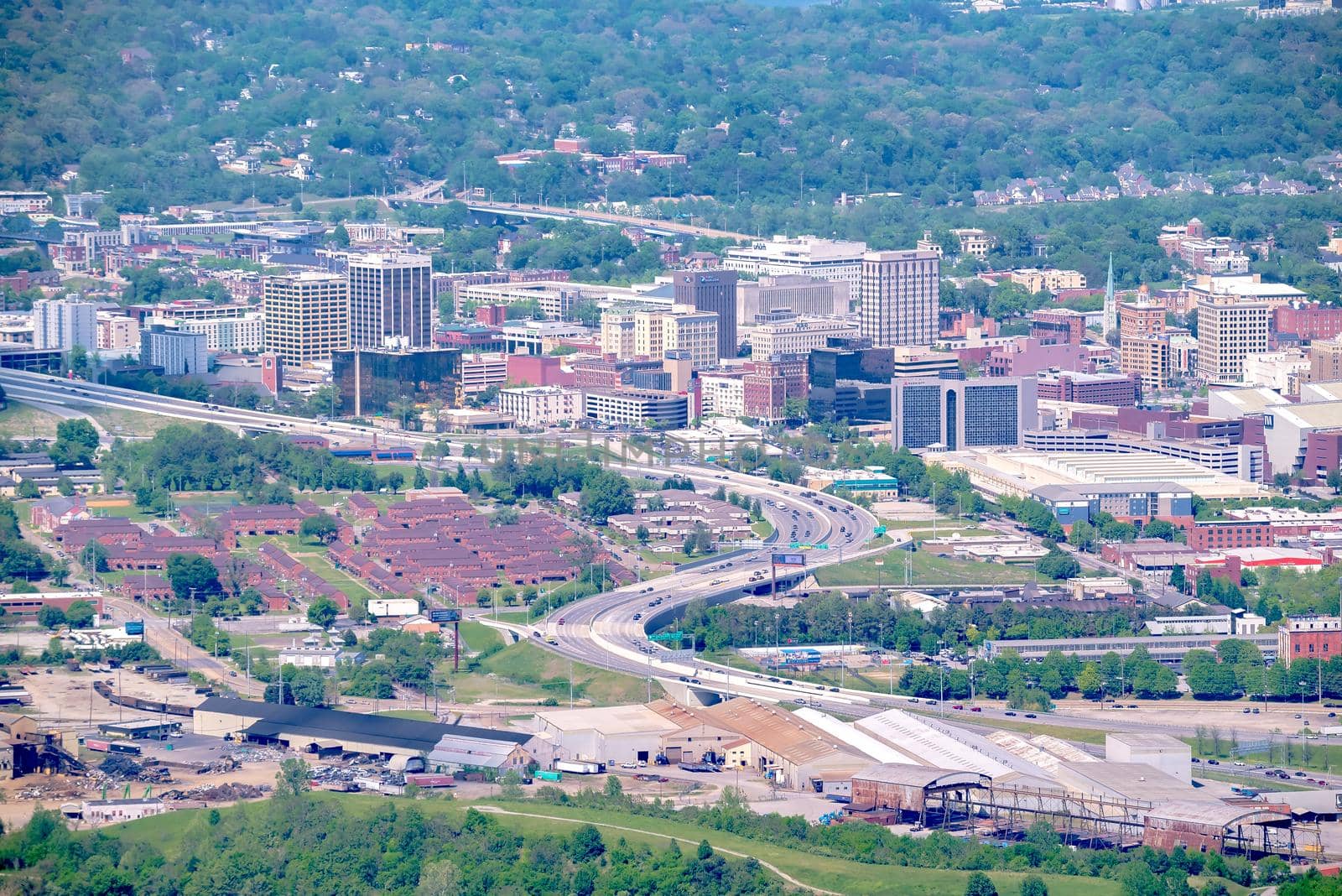 Chattanooga, Tennessee, USA views from Lookout mountain by digidreamgrafix