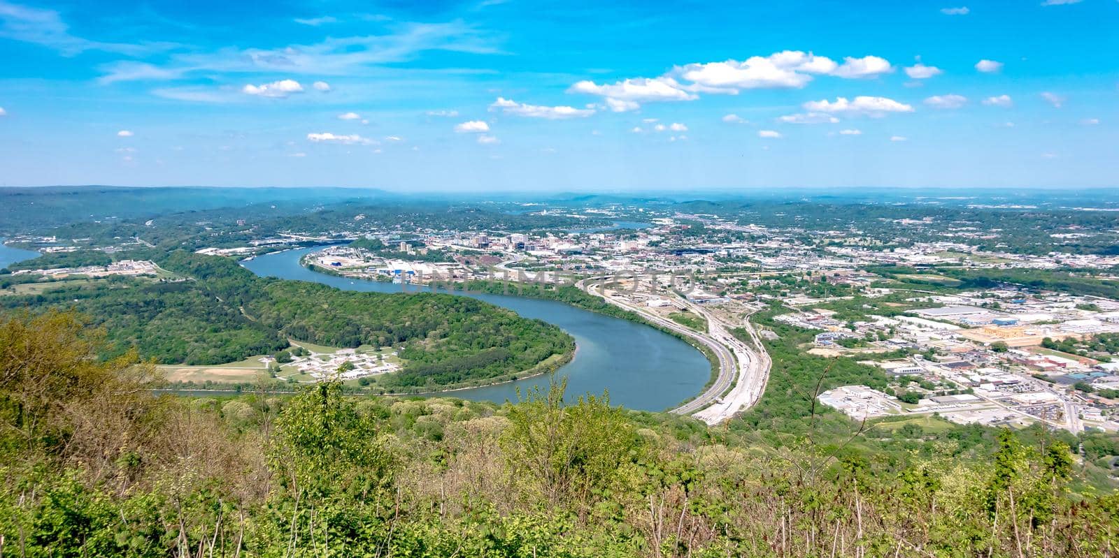 Chattanooga, Tennessee, USA views from Lookout mountain by digidreamgrafix