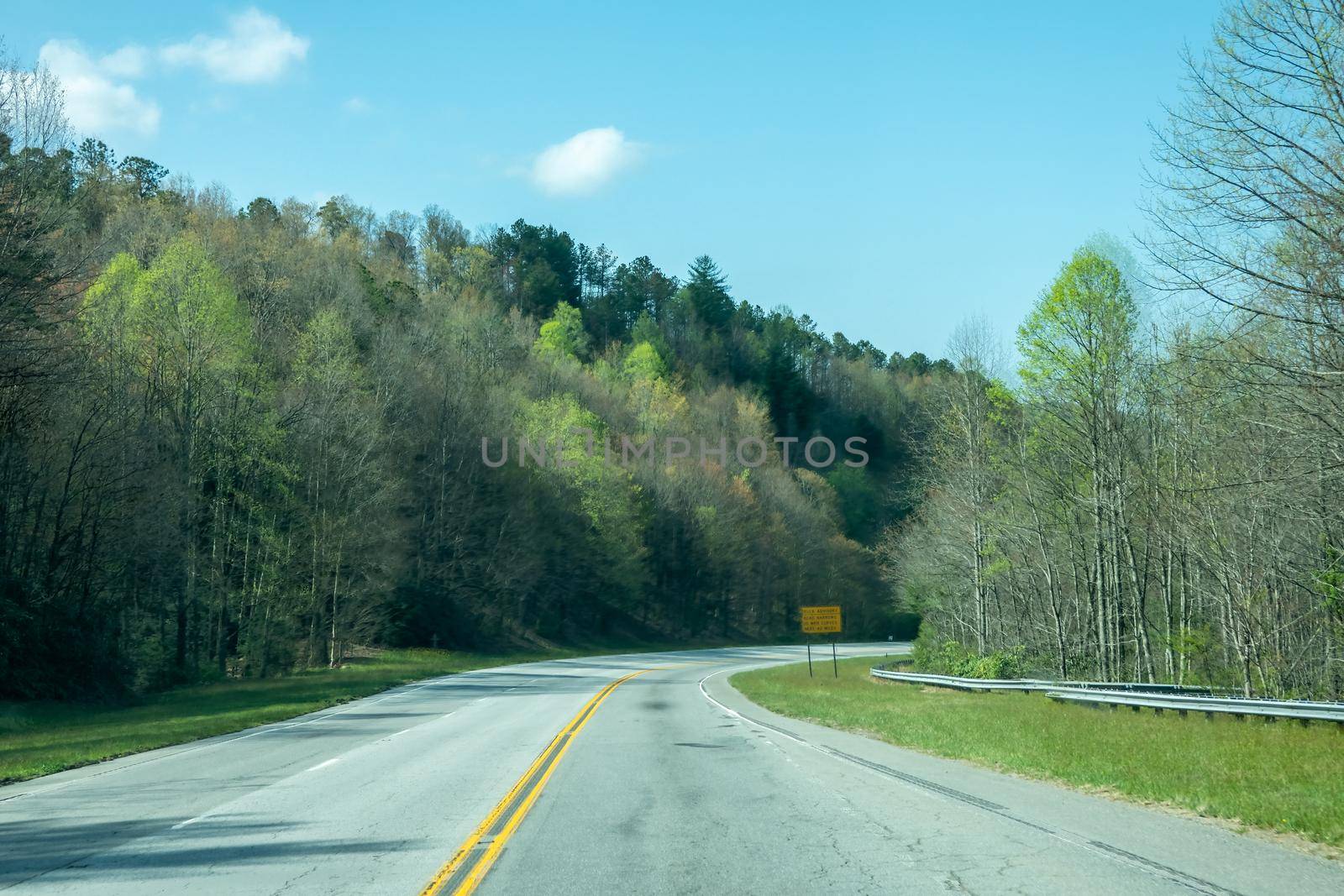 freeway travel trhough mountain hghlands of south carolina by digidreamgrafix