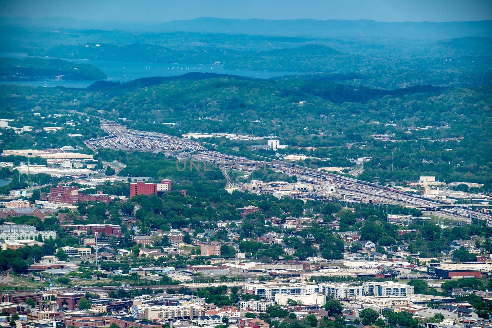 Chattanooga, Tennessee, USA views from Lookout mountain by digidreamgrafix