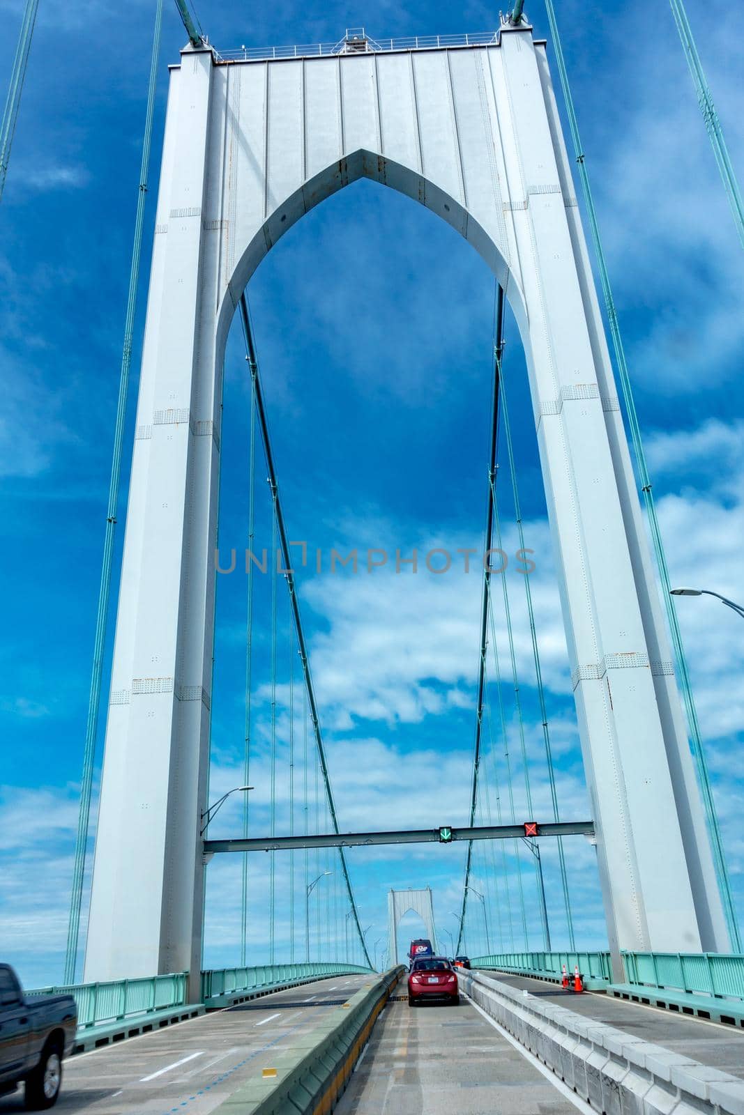 The Claiborne Pell Bridge is among the longest suspension bridges in the world located in Newport, RI, USA.