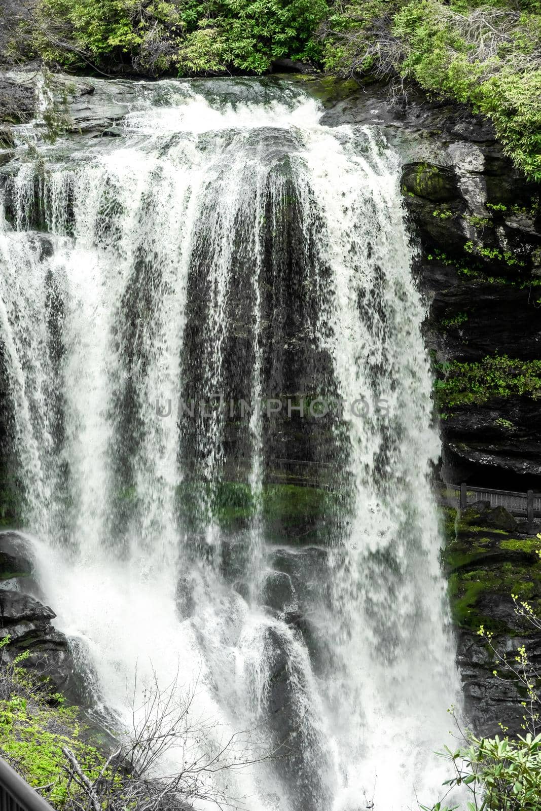 dry falls is a scenic 65 foot waterfall in highlands north carolina by digidreamgrafix