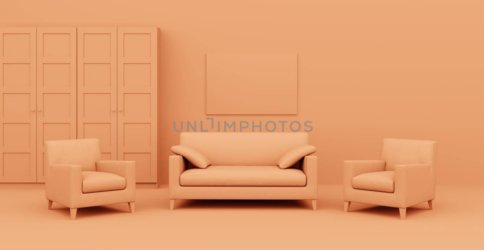 3d Abstract interior. Interior template. by N_Design