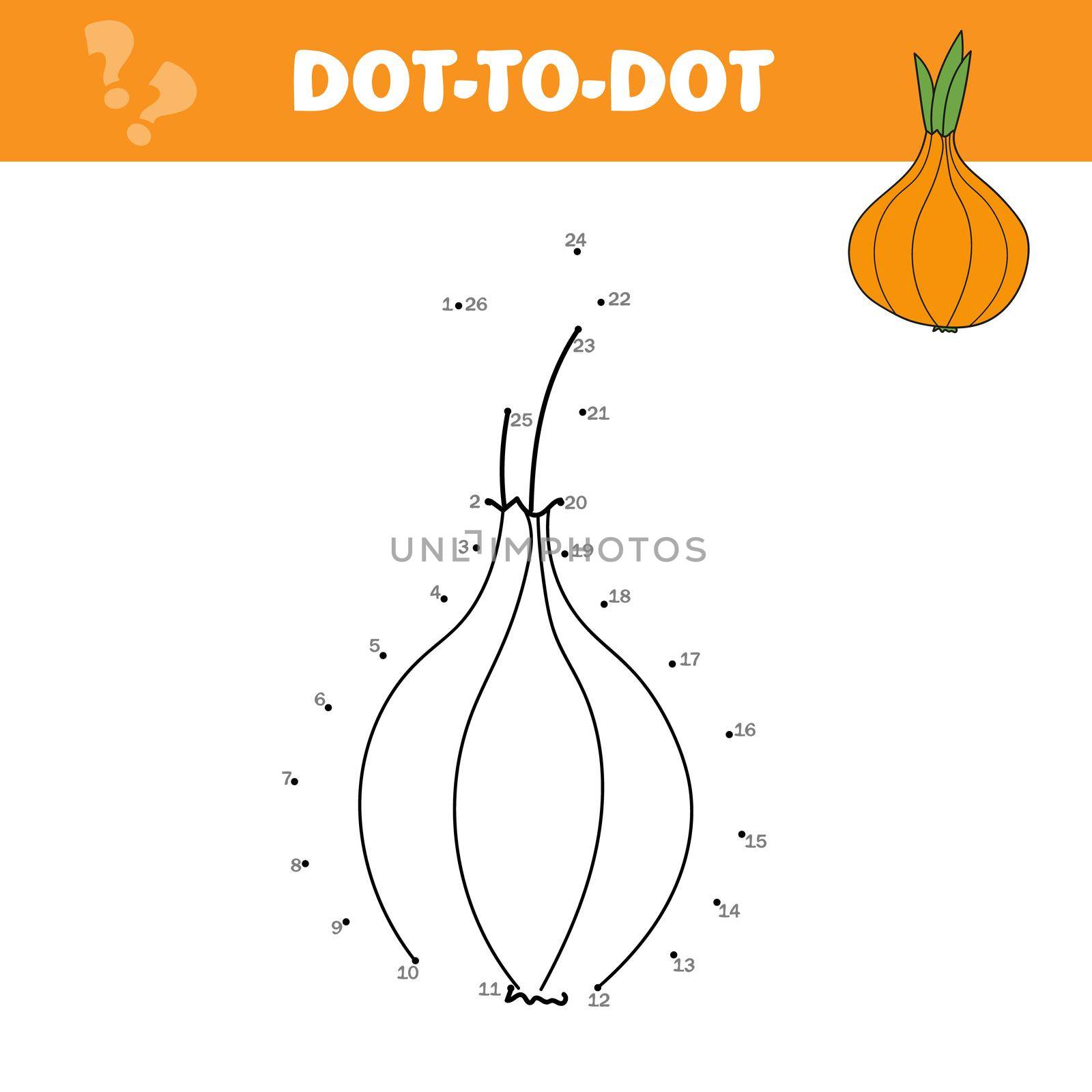 dot to dot drawing onion for kids - onion coloring sheet - activity sheet