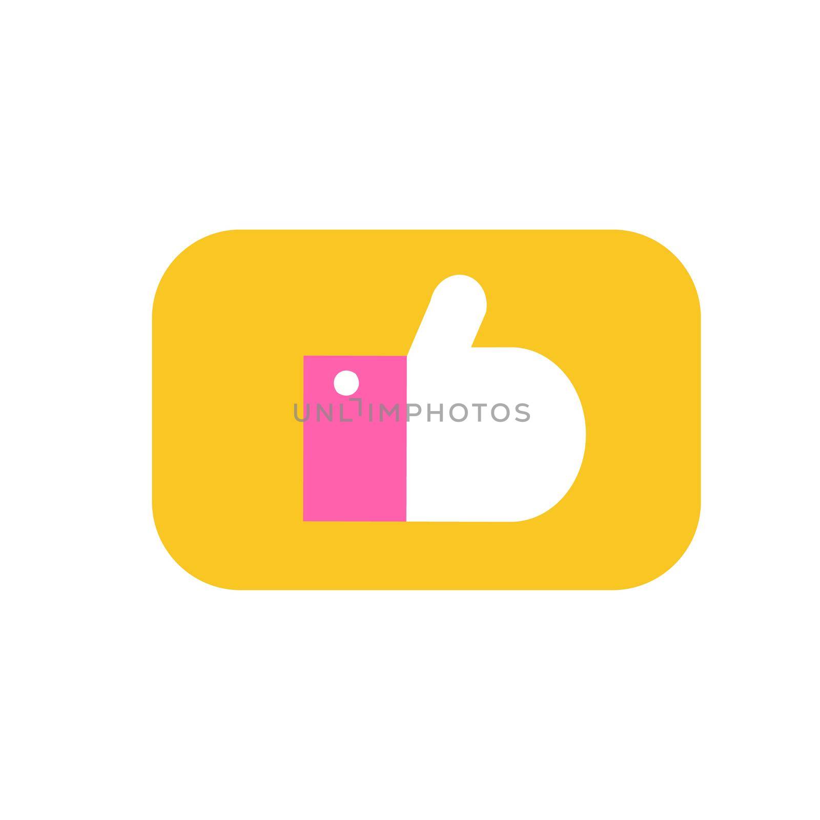 Thumbs up icon isolated on white background, ui collection. Simple modern thumbs up symbol for logo, web, app