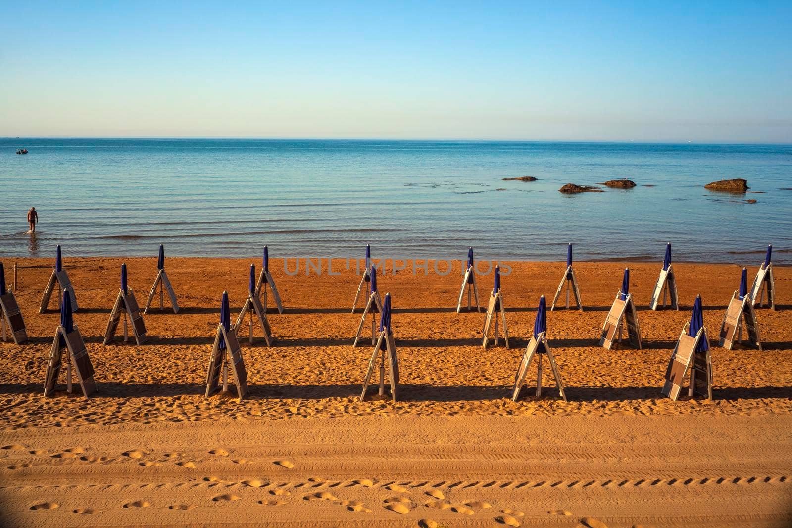 Beach of Capo Rossello in Realmonte, Agrigento. Sicily