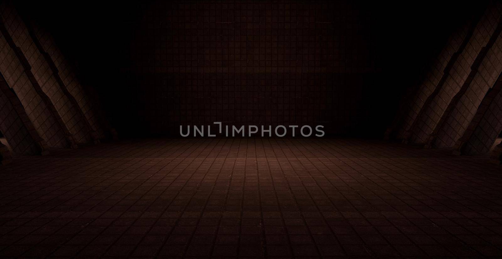 Empty Grunge Virtual Reality Construction Night Black Abstract Background With Space For Products For Graphic Design 3D Illustration