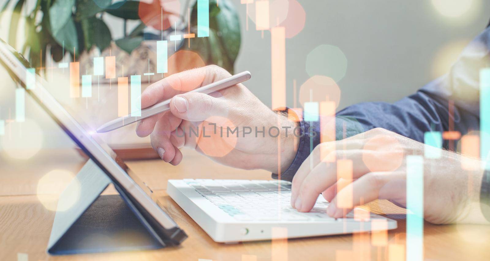 Business finance technology and investment concept, Business finance background.