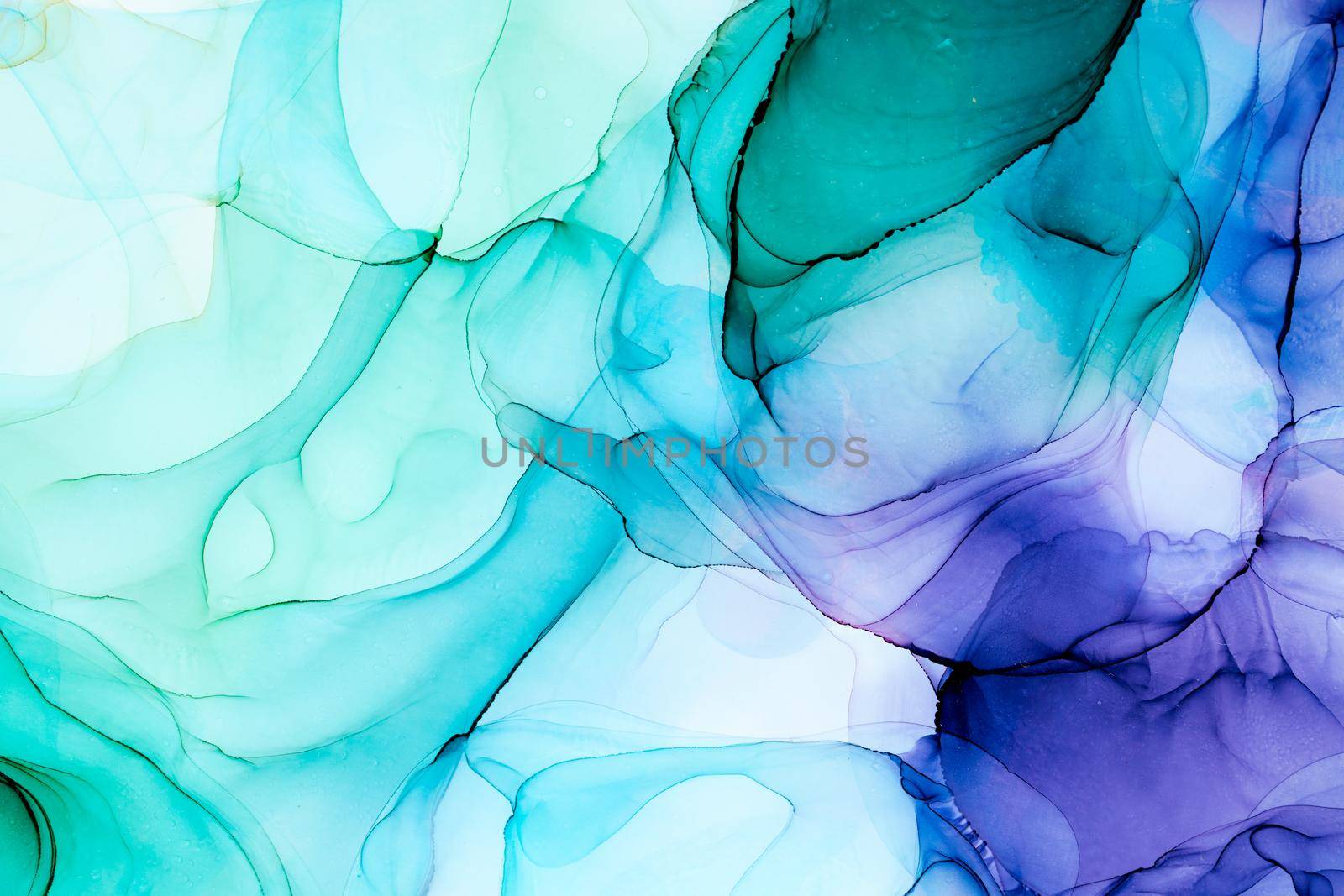 Marble ink abstract art from exquisite original painting for abstract background . Painting was painted on high quality paper texture to create smooth marble background pattern of ombre alcohol ink .