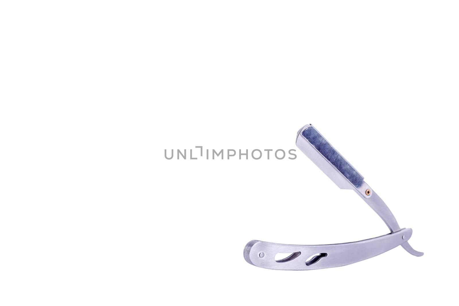 vintage razors on a white background. Space for text