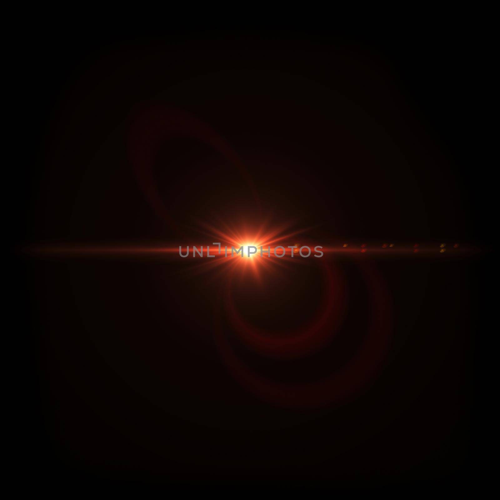 Red Light Lens flare on black background. by JpRamos