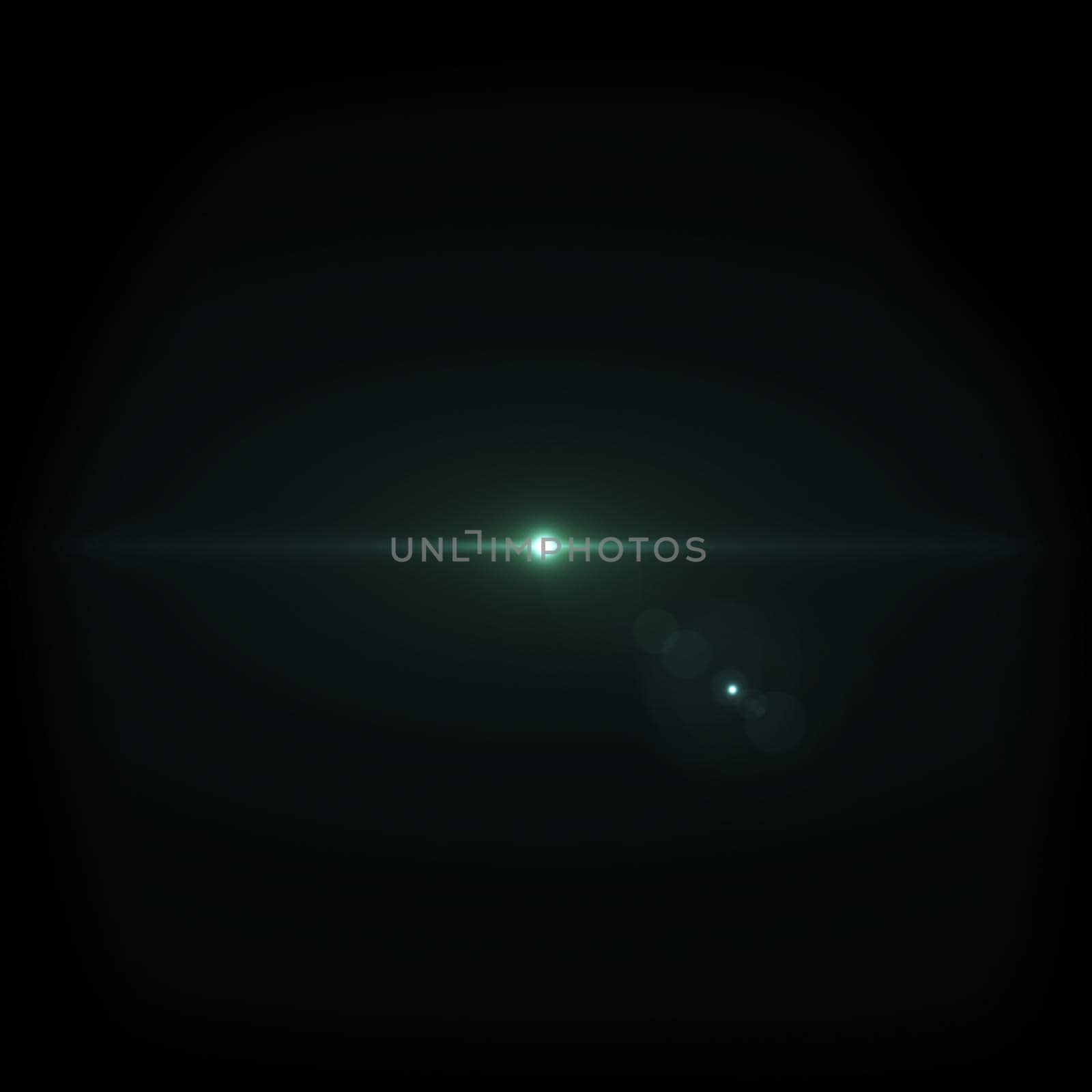 Green Light Lens flare on black background. by JpRamos