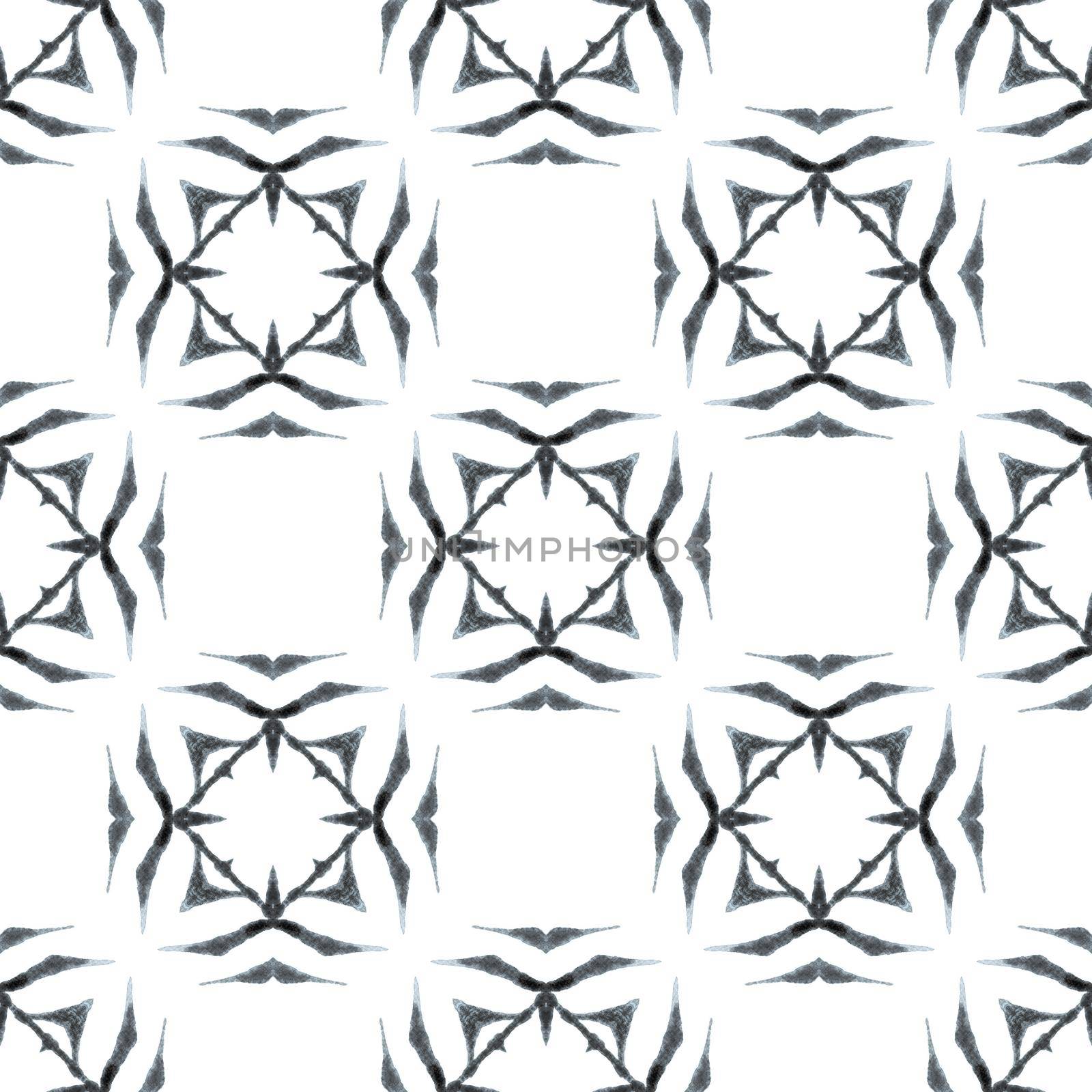 Exotic seamless pattern. Black and white by beginagain