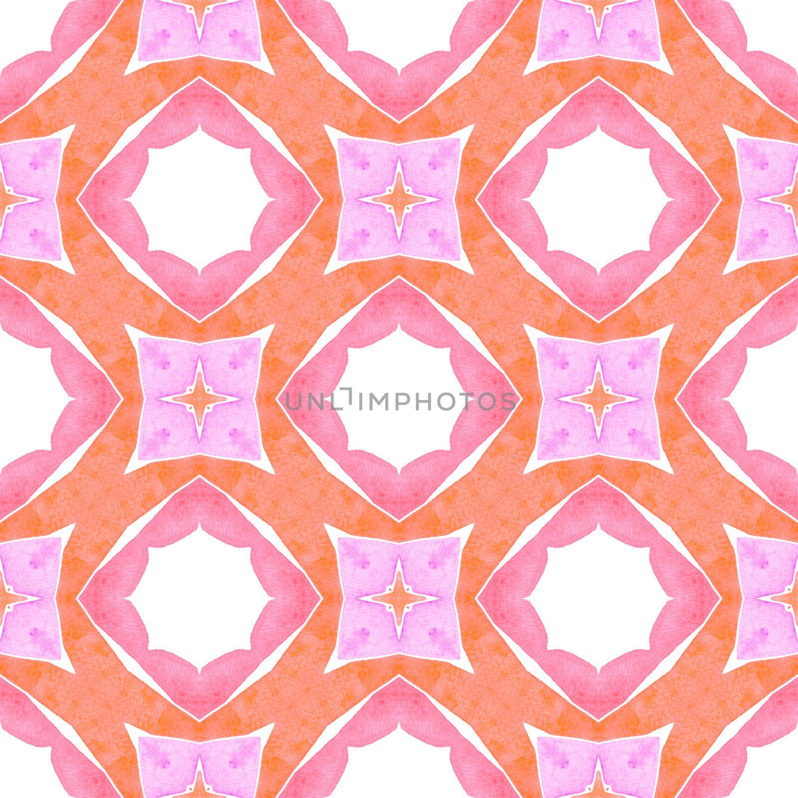 Mosaic seamless pattern. Orange unequaled boho by beginagain