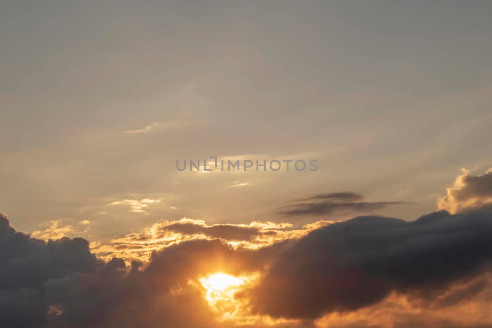 Early morning sky and dramatic clouds.