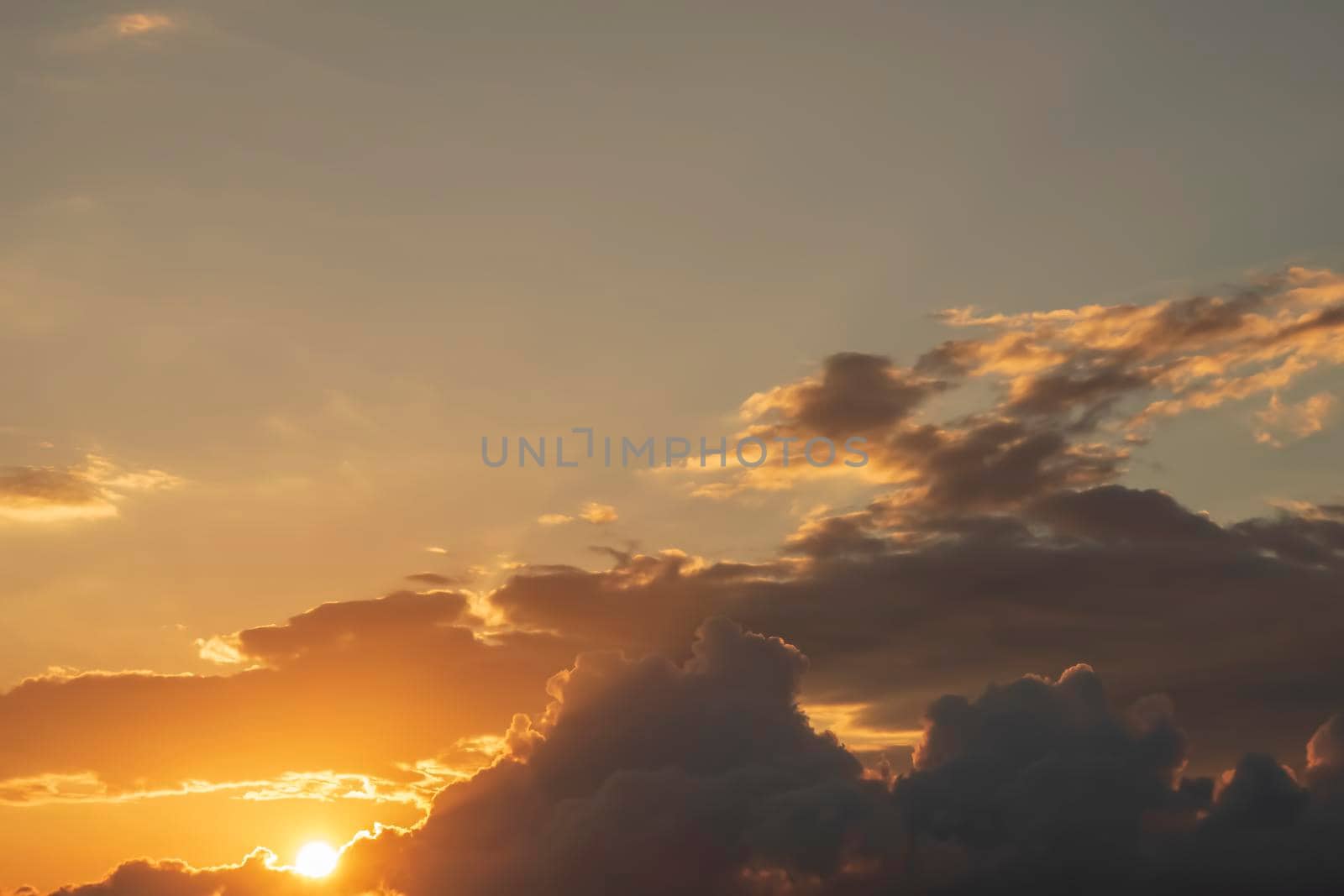 Early morning sky and dramatic clouds.