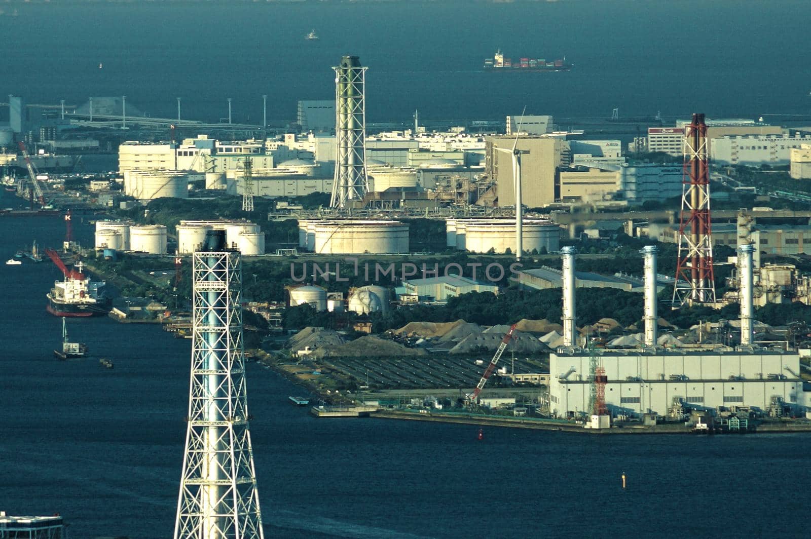 Landmark Tower seen from the tower. Shooting Location: Yokohama-city kanagawa prefecture
