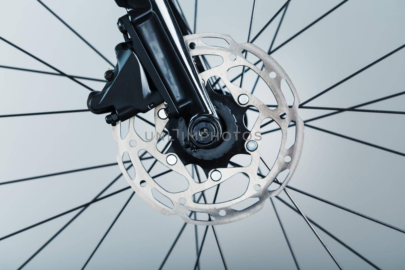 Bicycle Brake Rotor with Hydraulic Highway Braking System close-up