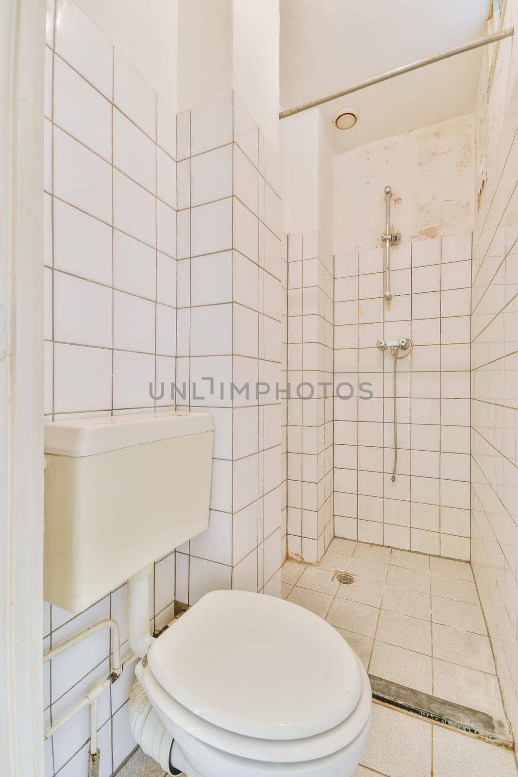 Toilet and shower in bathroom by casamedia