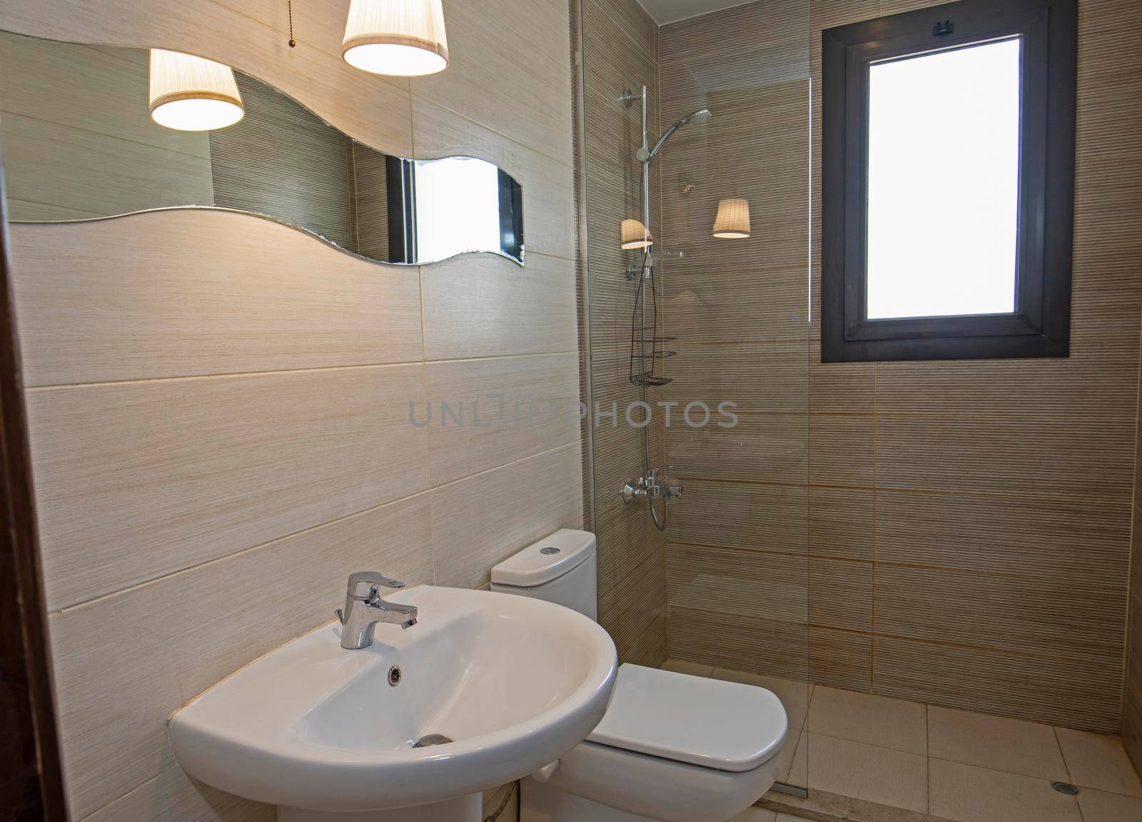 Interior design of bathroom in luxury apartment by paulvinten