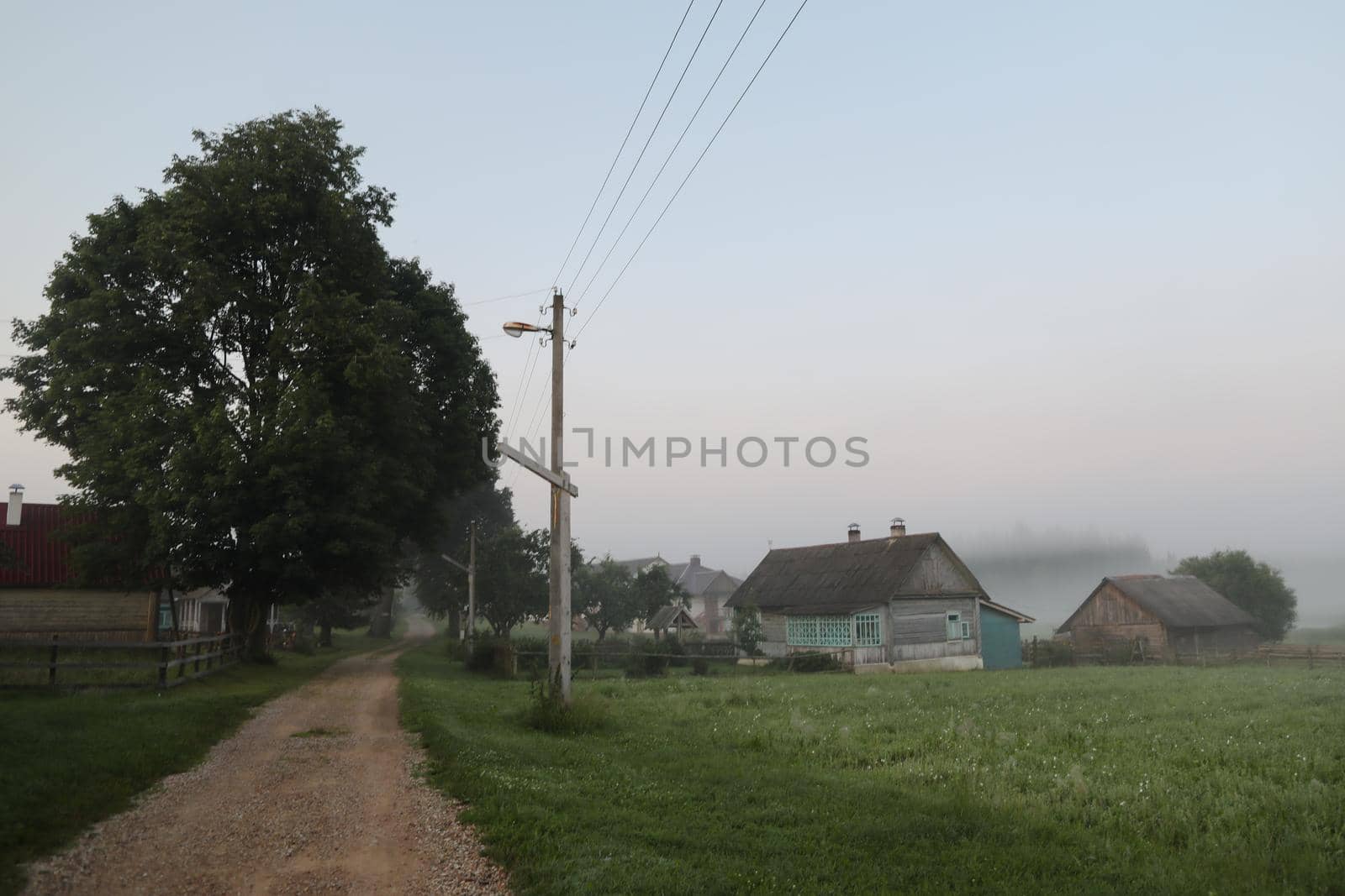 Beautiful natural pastoral scenery of countryside landscape in summer by paralisart