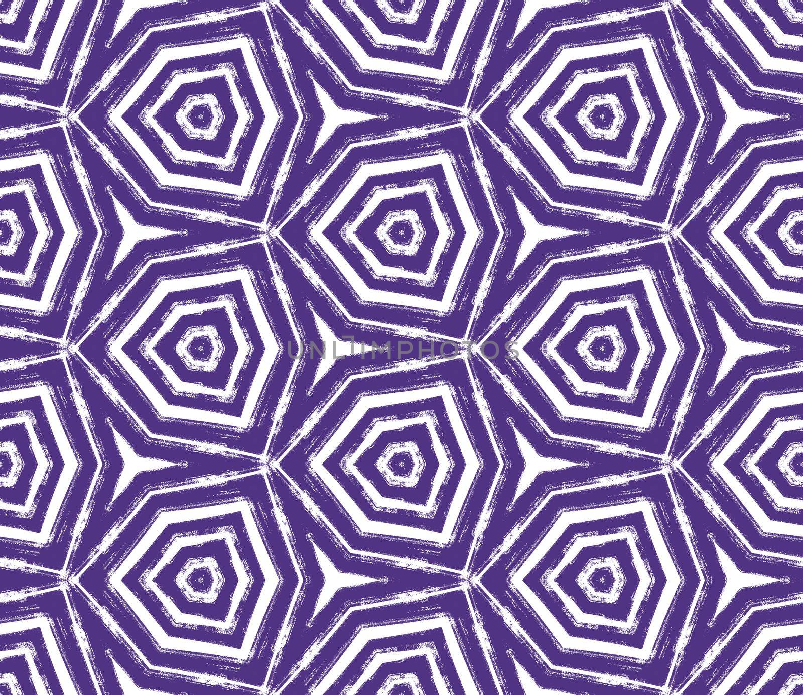 Arabesque hand drawn pattern. Purple symmetrical kaleidoscope background. Oriental arabesque hand drawn design. Textile ready perfect print, swimwear fabric, wallpaper, wrapping.