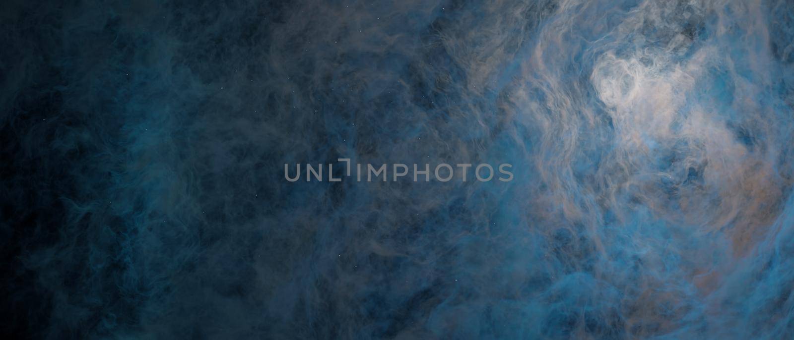 Colorful blue gas clouds banner background by yay_lmrb