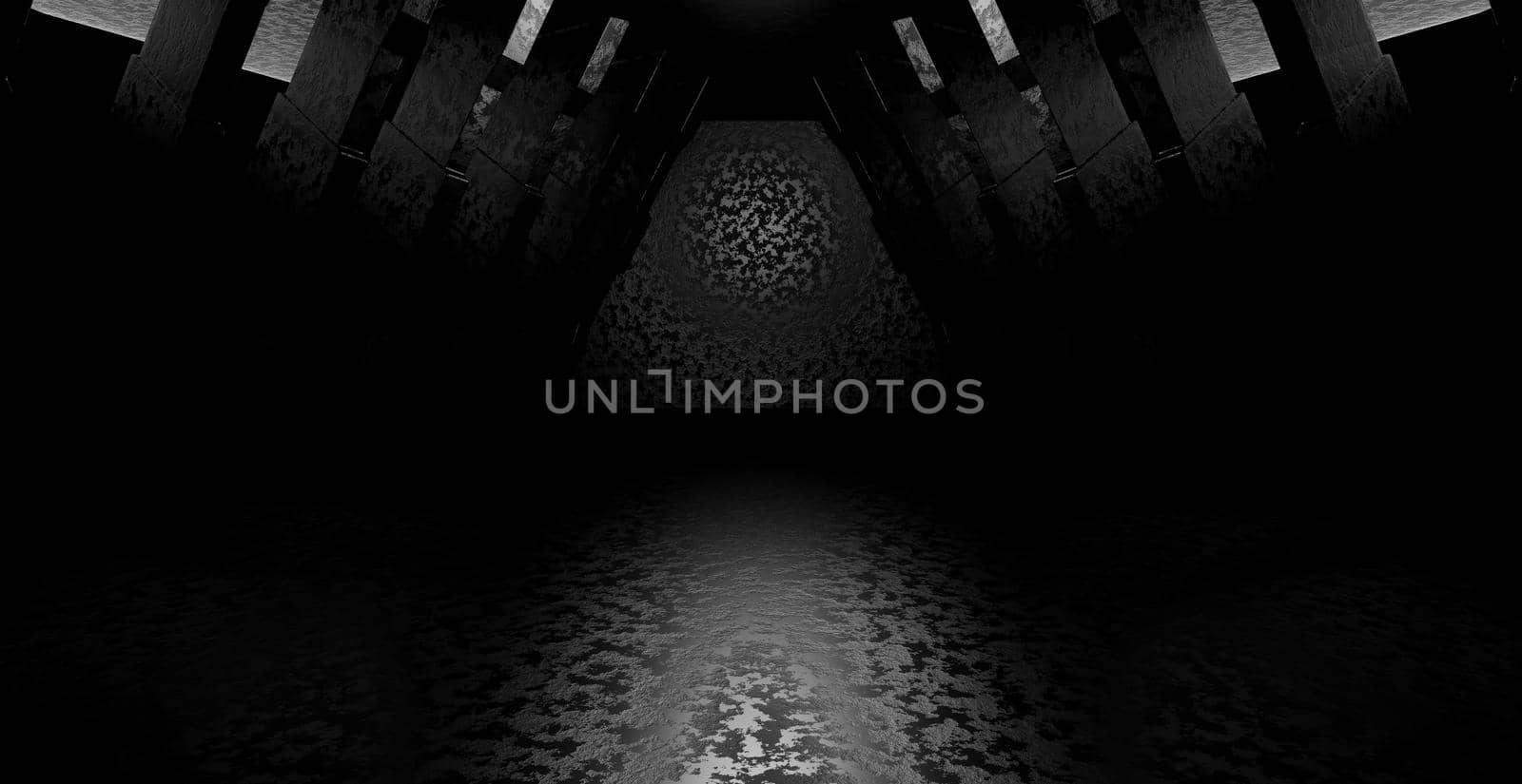 Elegant Luxurious Empty Dark Scene Laser Lights Quiet Gray Banner Background Wallpaper 3D Rendering