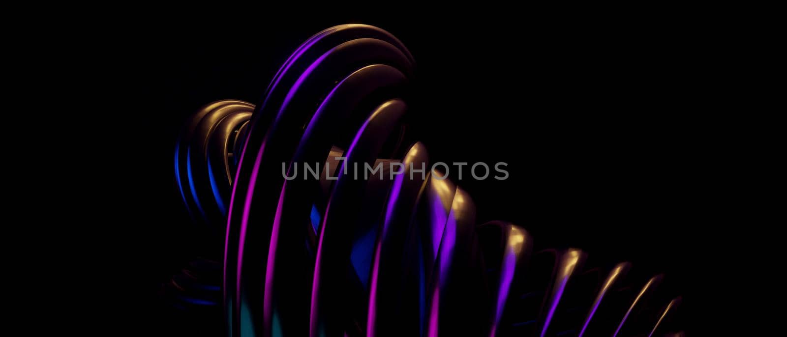 Festive Abstract Three Dimensional Graphic Irridescent PurpleBlue 3D Background 3D Render by yay_lmrb