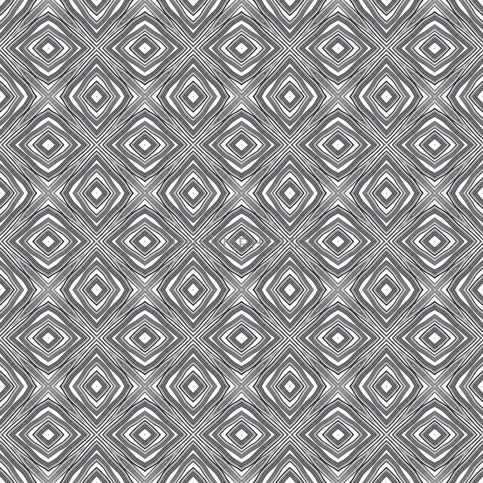 Mosaic seamless pattern. Black symmetrical kaleidoscope background. Textile ready tempting print, swimwear fabric, wallpaper, wrapping. Retro mosaic seamless design.