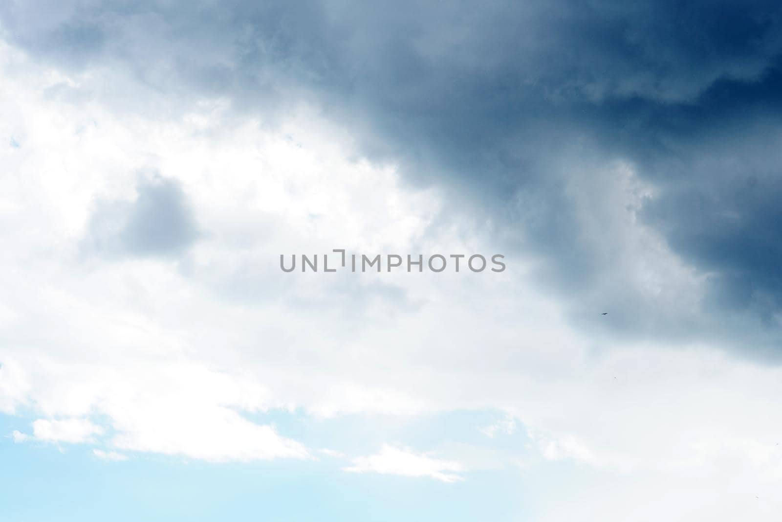 sky covered with dark gloomy clouds