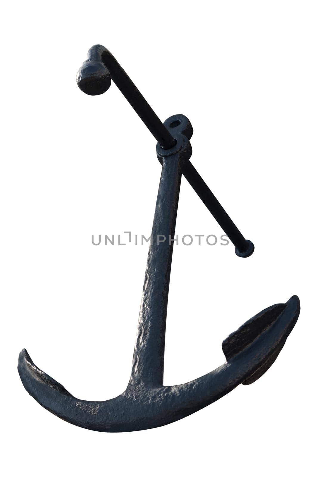 Nineteenth century admiral's anchor on white background isolated