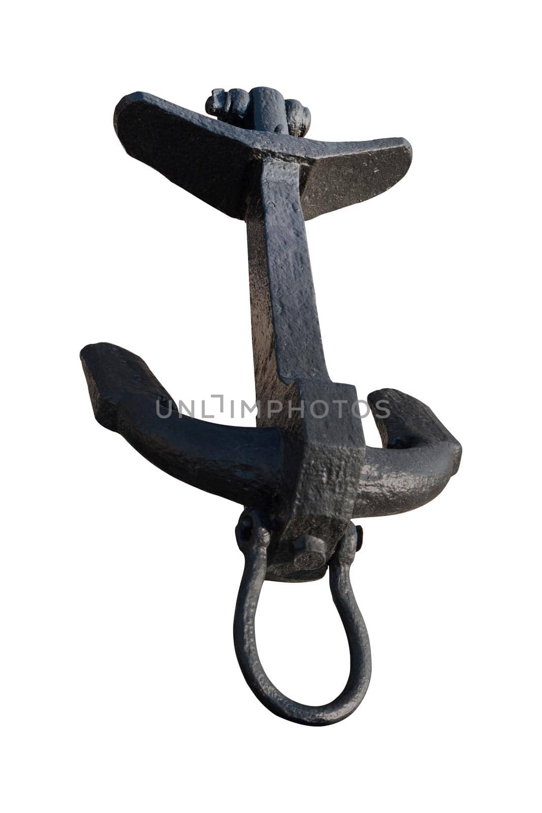 Ship's anchor, medieval, on a white background isolated