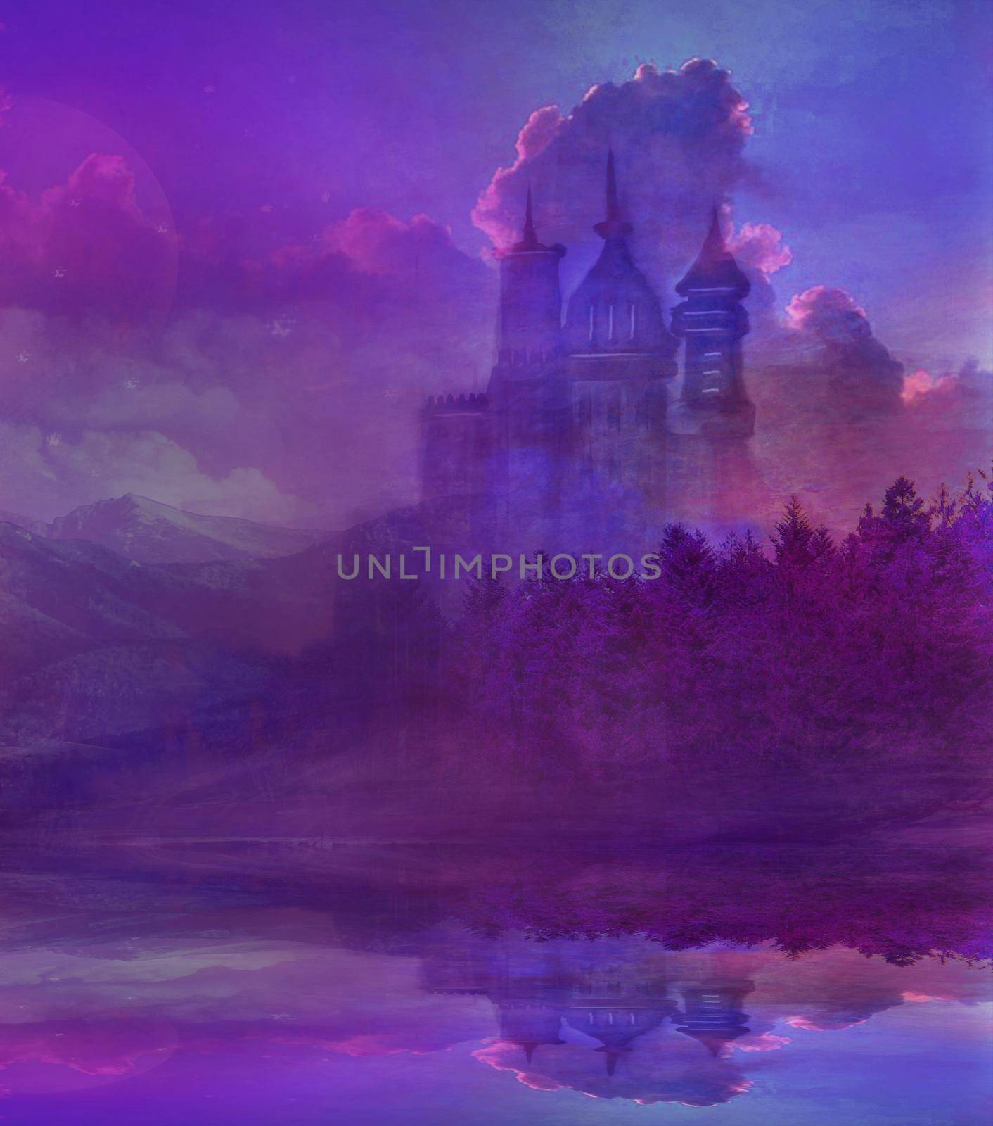 Abstract fairytale castle