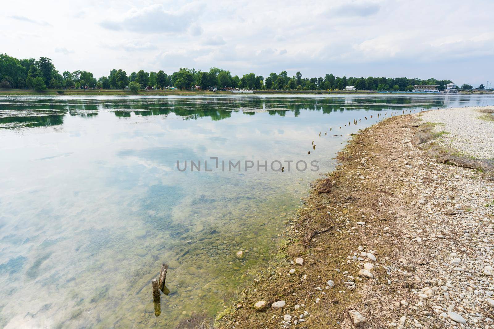 Idroscalo lake park at overcast day by Robertobinetti70