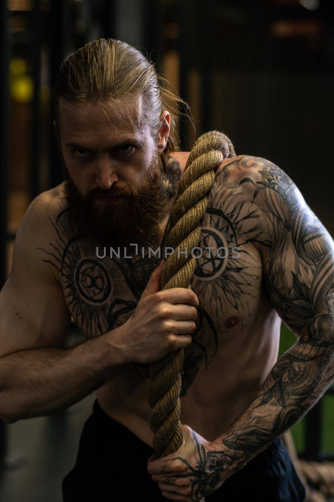 Rope tug man pirate pull invisible was casual power male, concept competition struggle from isolated from pulling white, job balance. Men ABS alone, beard by 89167702191