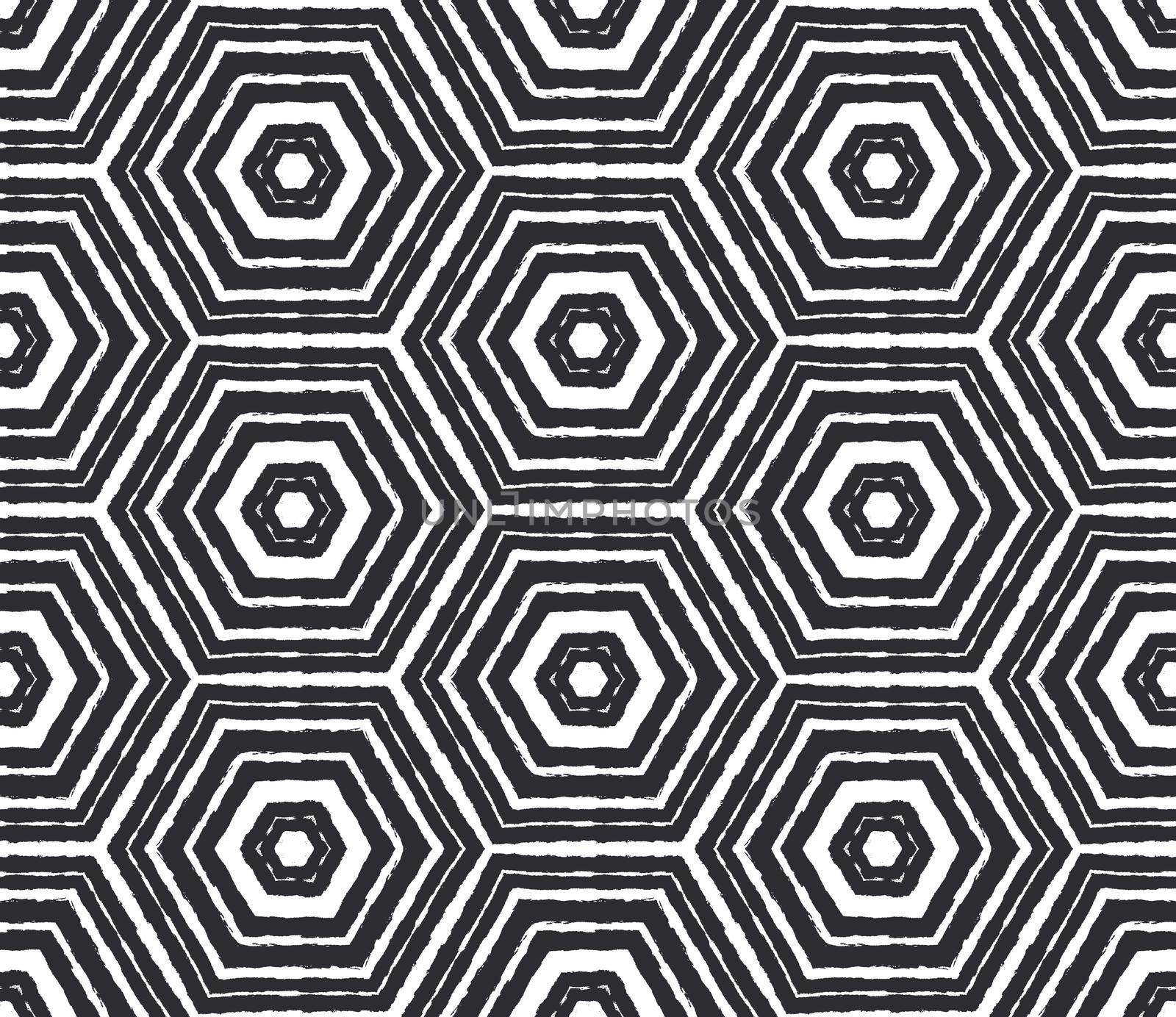 Medallion seamless pattern. Black symmetrical by beginagain