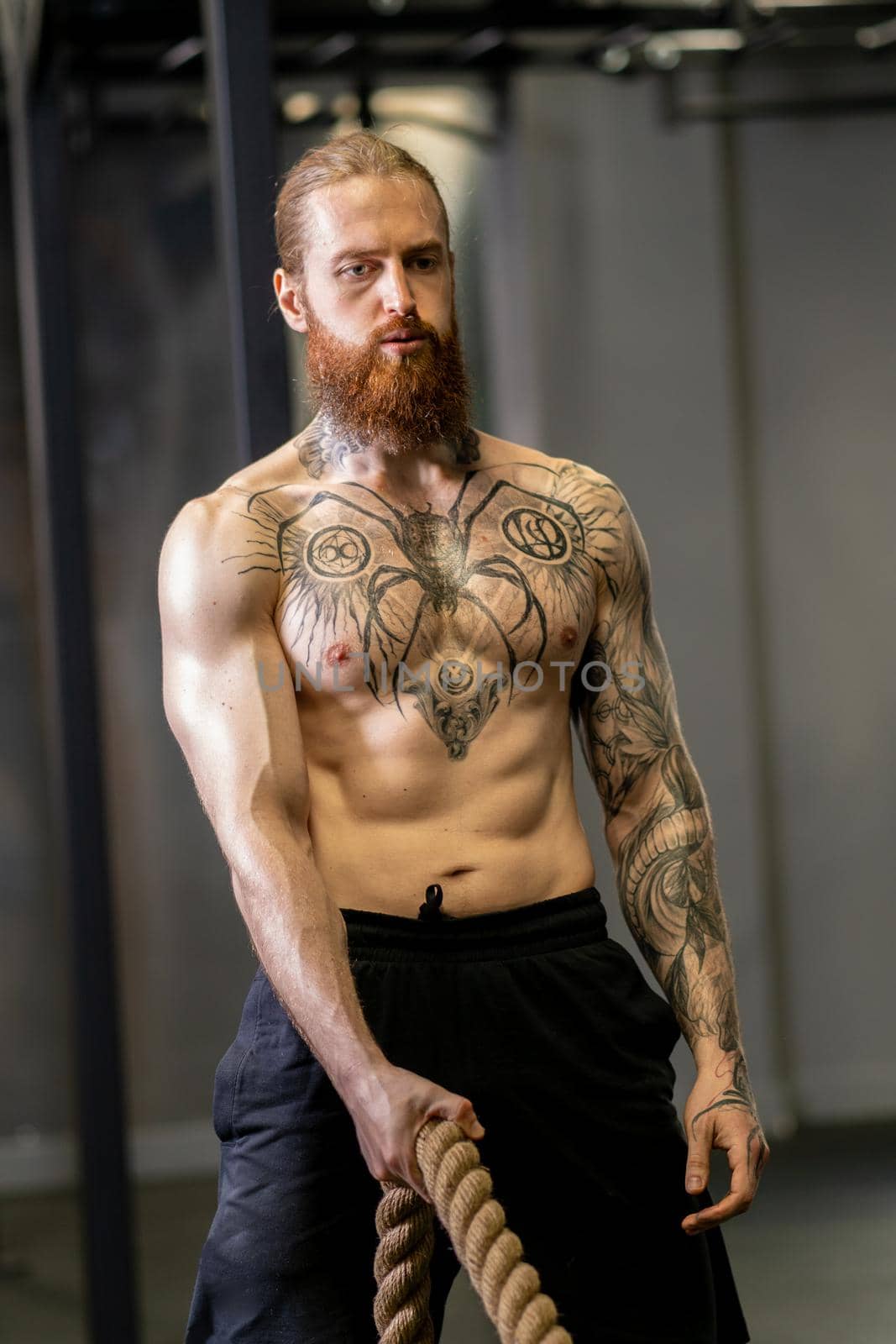 Rope invisible man tug pull was casual force person competition, concept handsome isolated from businessman from tug guy, hand fit. Training work alone, beard by 89167702191