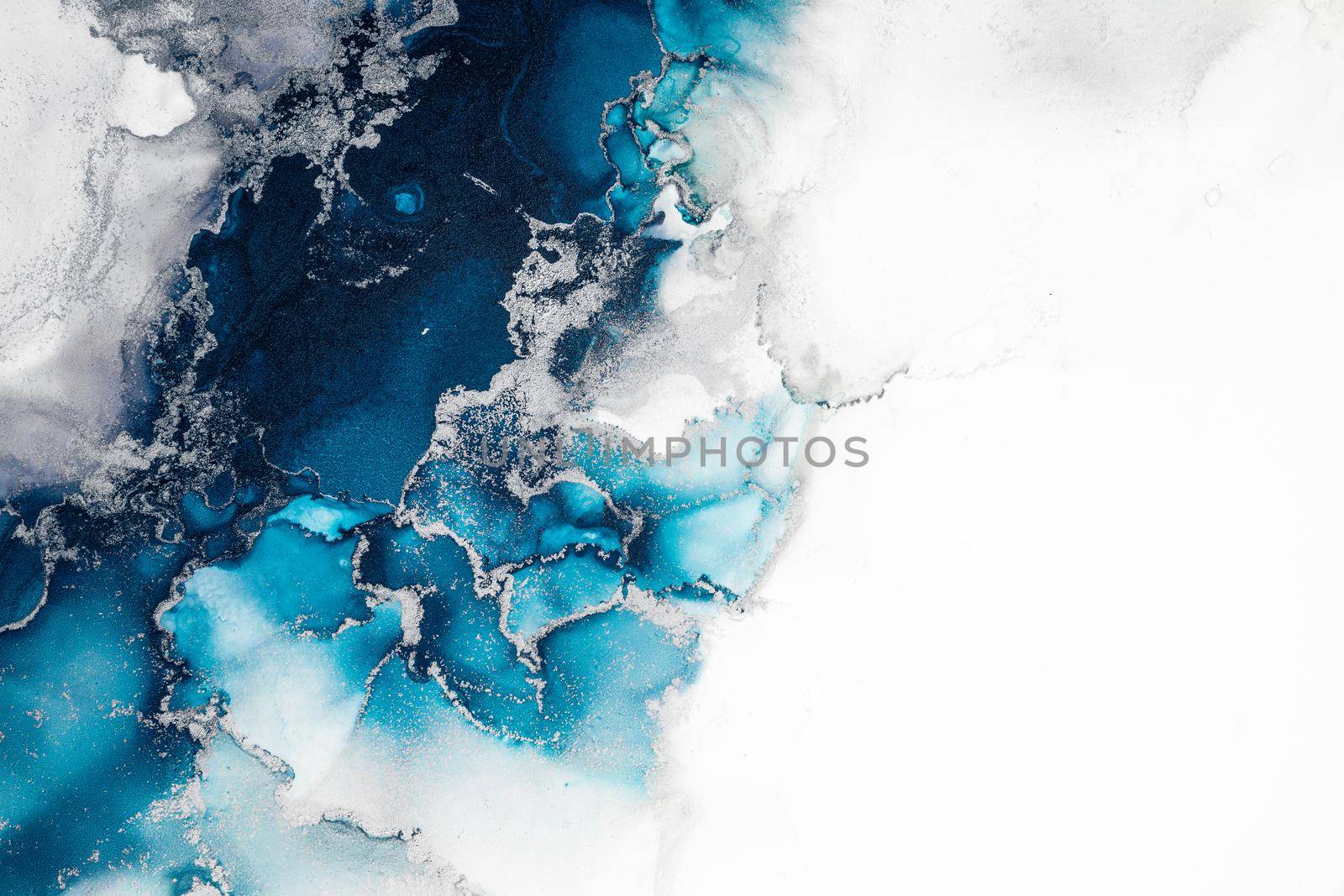 Marble ink abstract art from exquisite original painting for abstract background . Painting was painted on high quality paper texture to create smooth marble background pattern of ombre alcohol ink .