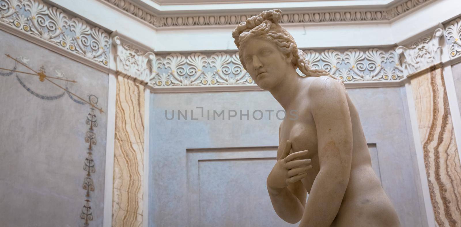 Roman antique statue of Capituline Venus in marble. Rome, Italy by Perseomedusa