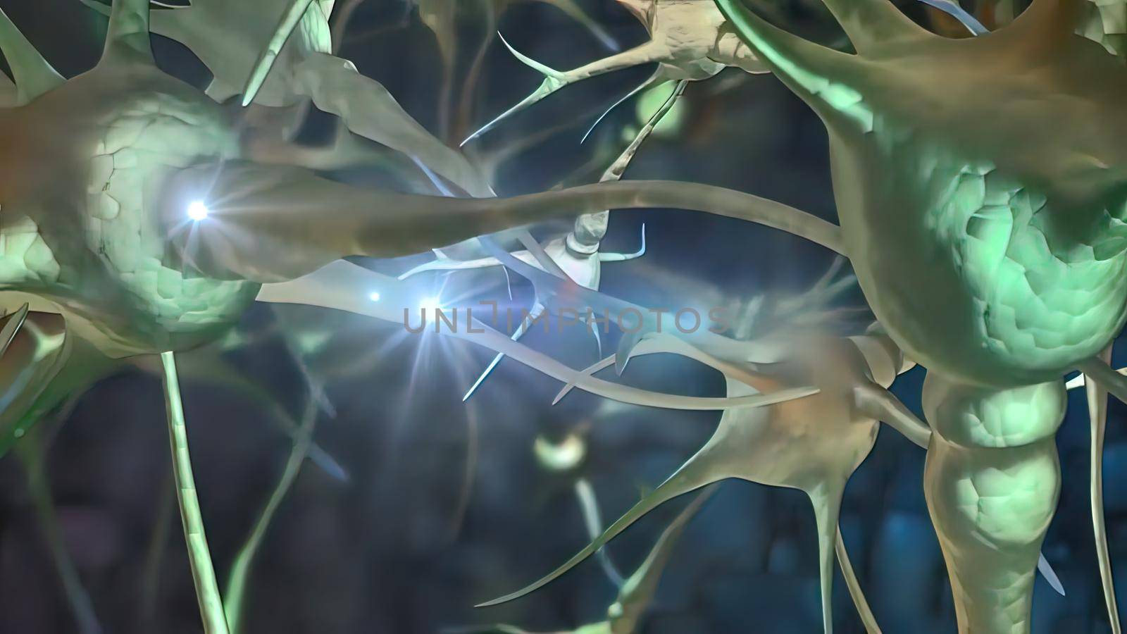 The human brain Neuron Neurons in action. electrical impulses by creativepic