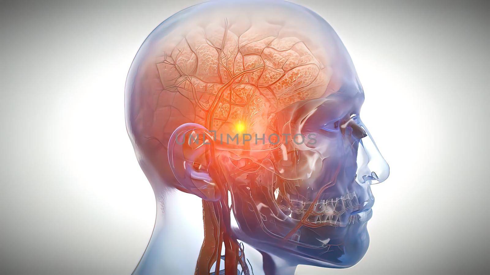 Neurons in action. electrical impulses between neuronal connections by creativepic