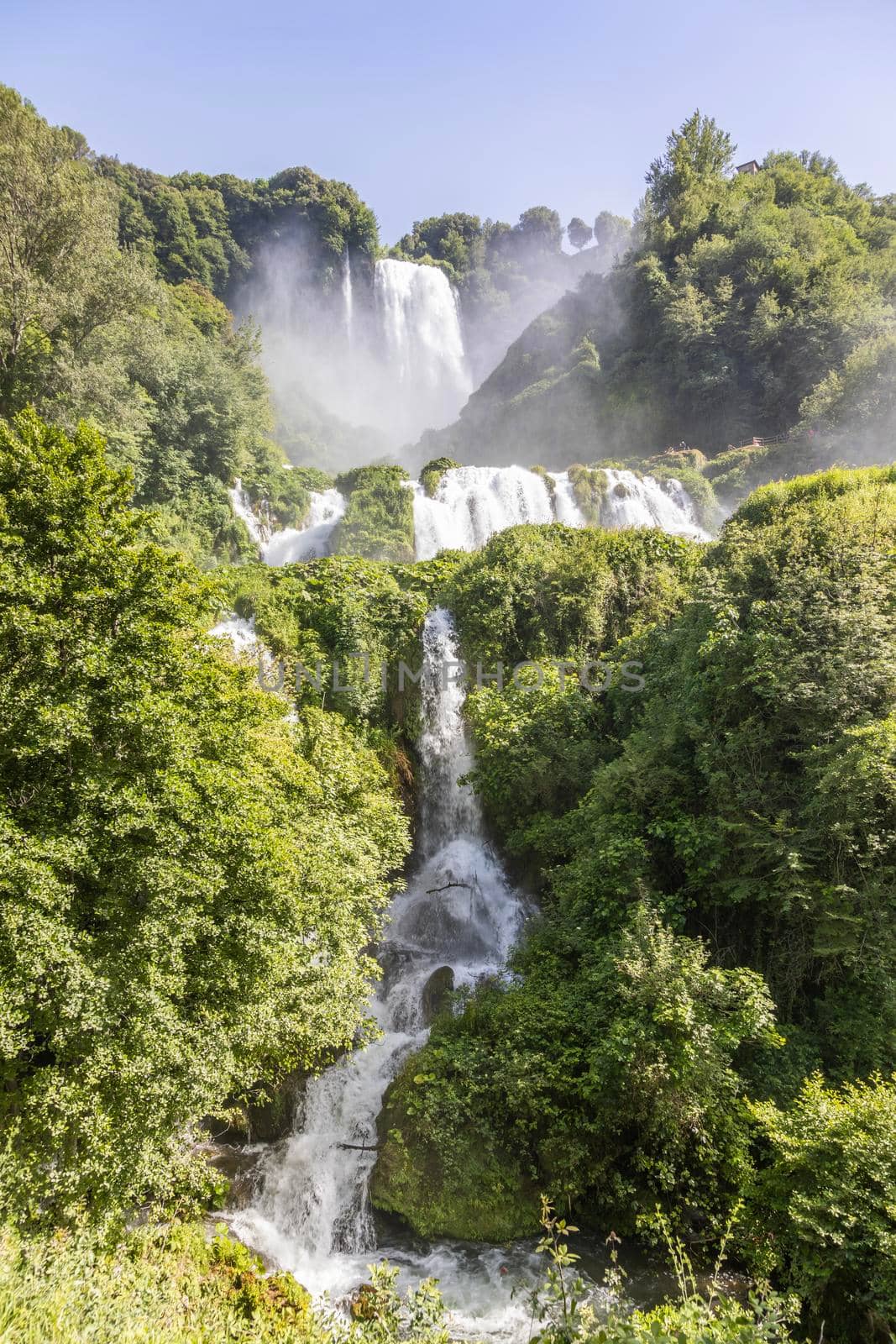 Marmore waterfall in Umbria region, Italy. Amazing cascade splashing into nature. by Perseomedusa