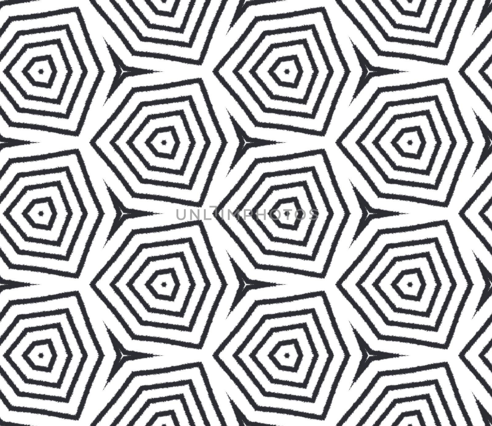 Medallion seamless pattern. Black symmetrical kaleidoscope background. Textile ready sublime print, swimwear fabric, wallpaper, wrapping. Watercolor medallion seamless tile.