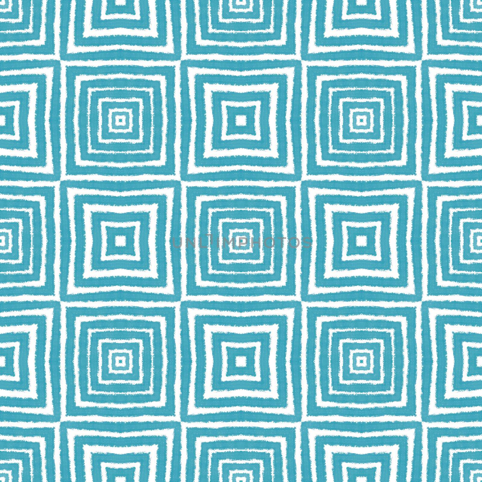 Textured stripes pattern. Turquoise symmetrical kaleidoscope background. Textile ready amazing print, swimwear fabric, wallpaper, wrapping. Trendy textured stripes design.