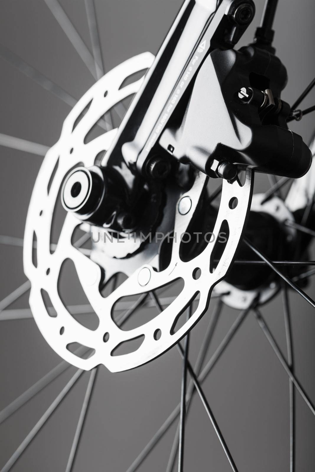 Bicycle Brake Rotor with Hydraulic Highway Braking System close-up