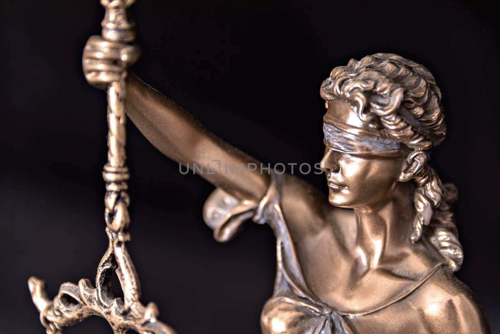 The Statue of Justice symbol, legal law concept image