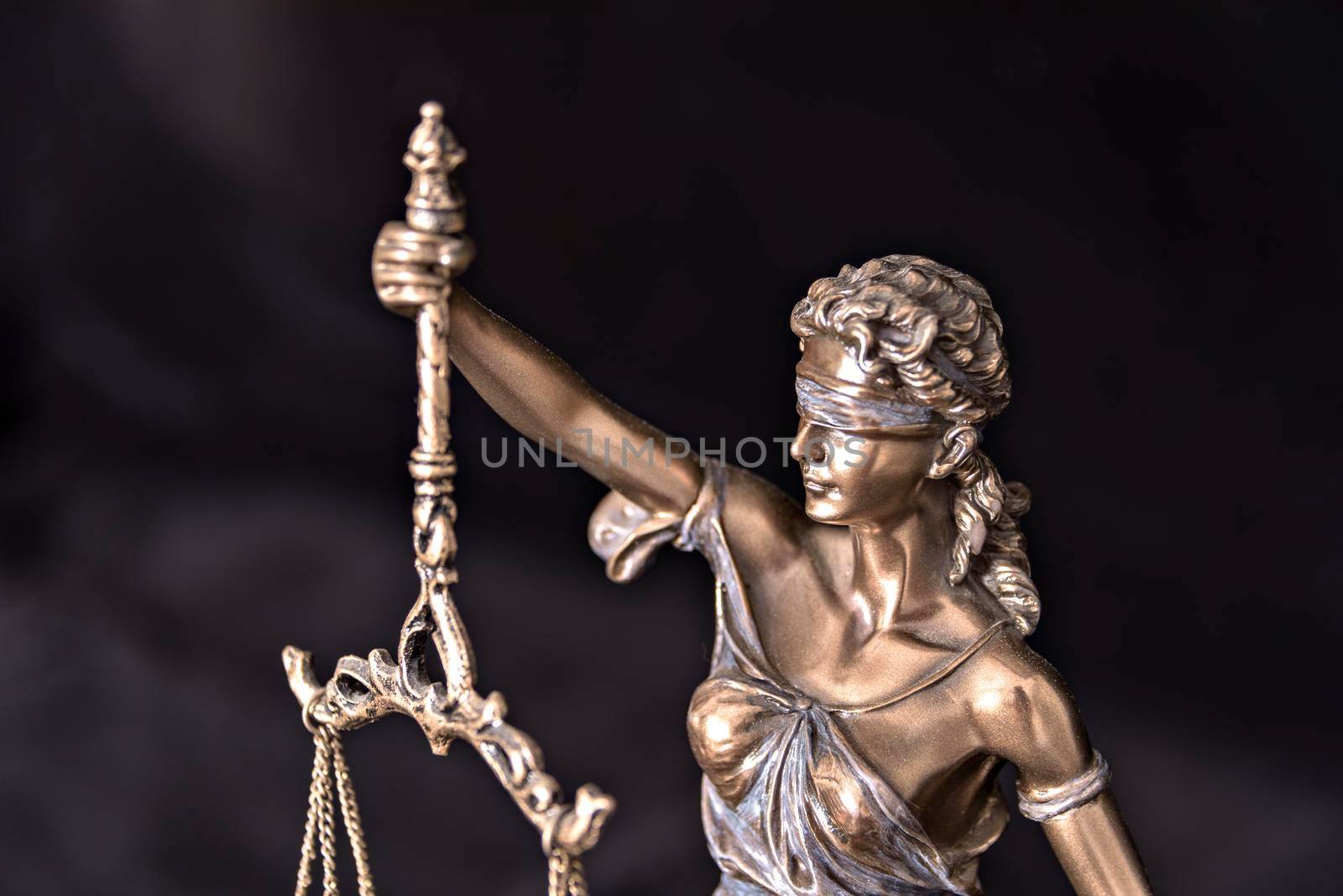 The Statue of Justice - lady justice or Iustitia Justitia the Roman goddess of Justice