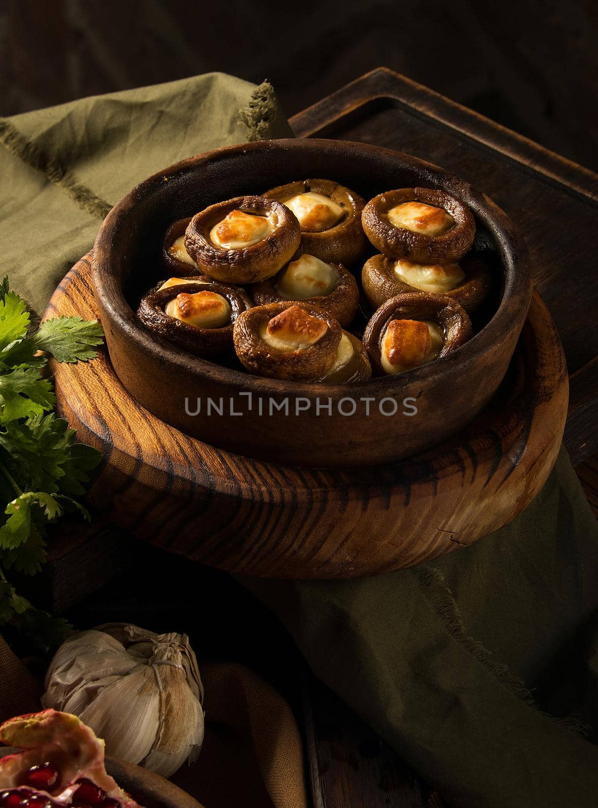 Shot of a dish and pomegranates by A_Karim