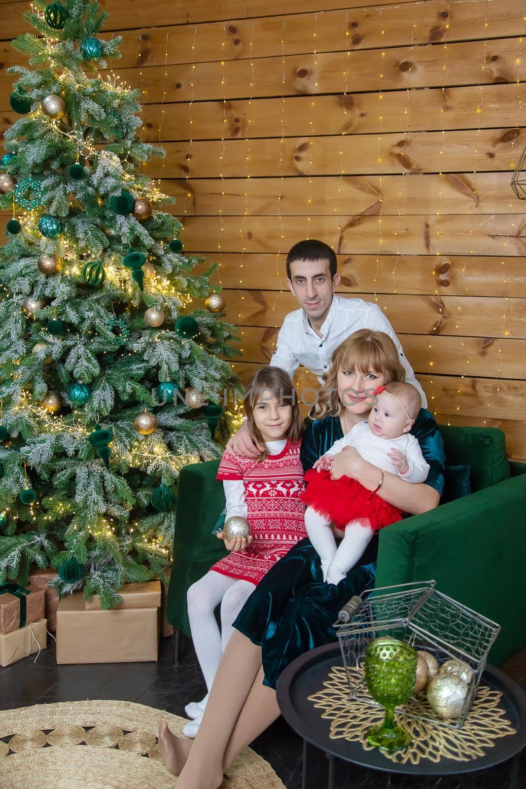 Christmas family on a beautiful background. Selective focus. Holiday.